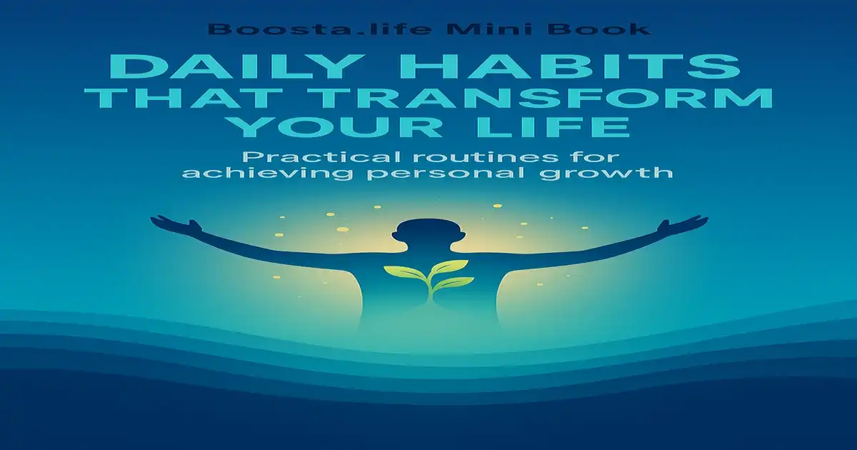 Book cover illustration for Daily Habits That Transform Your Life mini book from Boosta.life