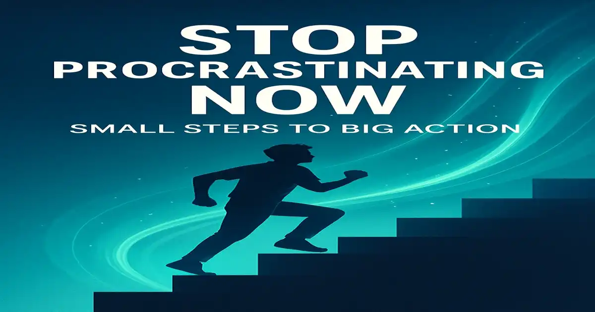 Book cover illustration for Stop Procrastinating Now mini book from Boosta.life